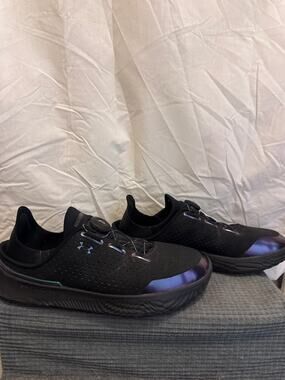 Under Armour Spin Speed Mens 9 Black Slip On Training Shoes Athletic Sneakers